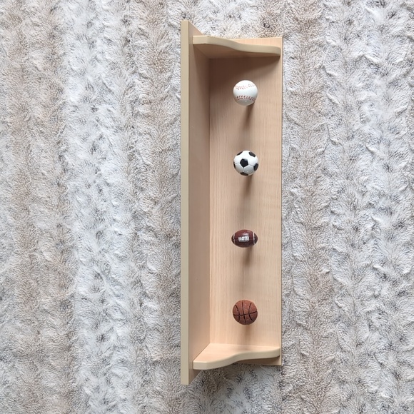Kid's Wood Sports Wall Shelf - Picture 1 of 6